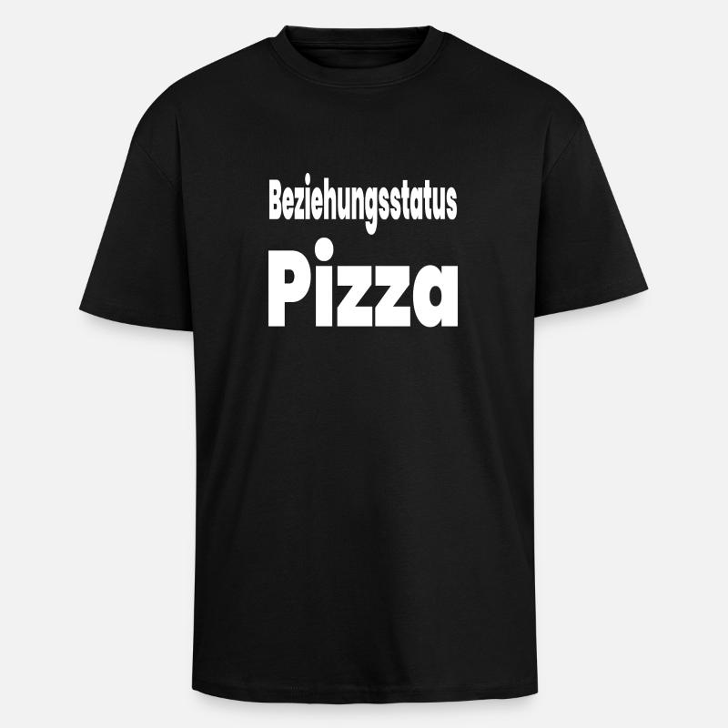 Pizza - Oversized Heavyweight Unisex T-Shirt - Schwarz