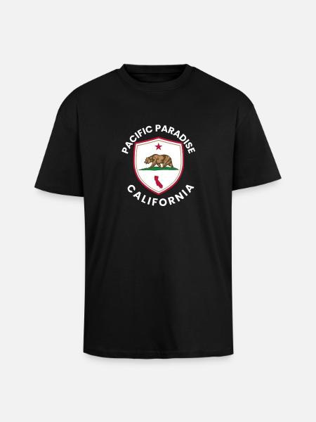 Pacific Paradise California - Unisex Oversized Heavyweight T-shirt - black