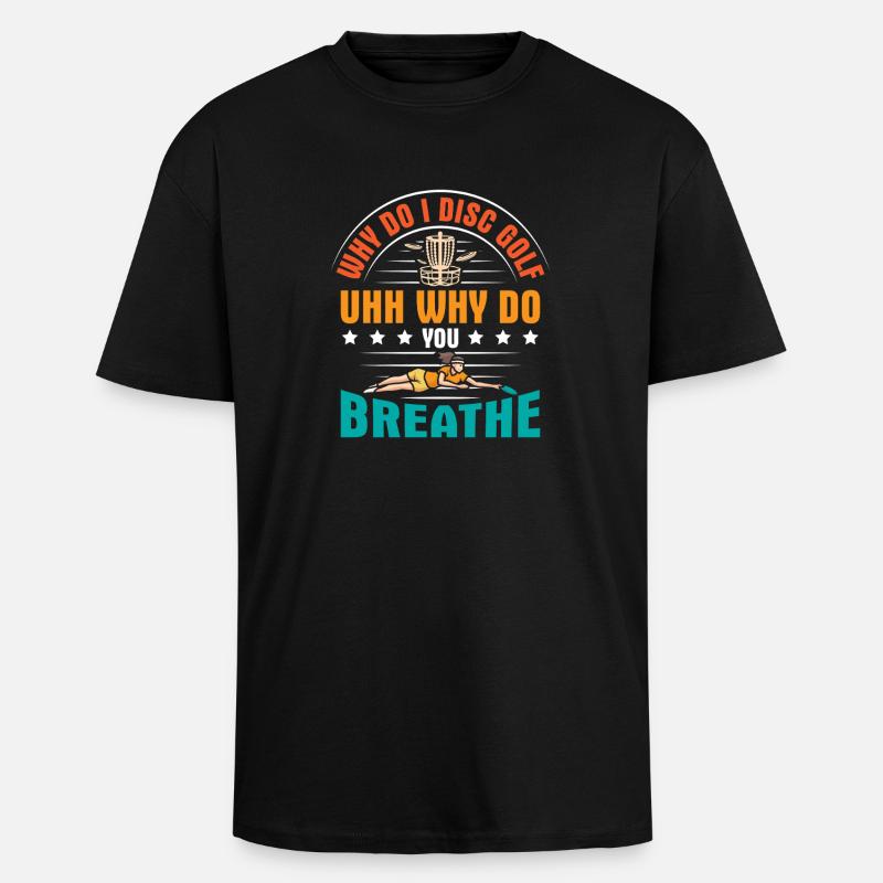 Disc Golf Gifts Disc Golf - Unisex Oversized Heavyweight T-shirt - black