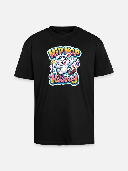 Hasenkinder - Oversized Heavyweight Unisex T-Shirt - Schwarz
