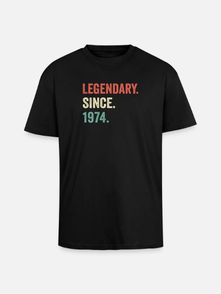 legendary since 1974 - Unisex Oversized Heavyweight T-shirt - black