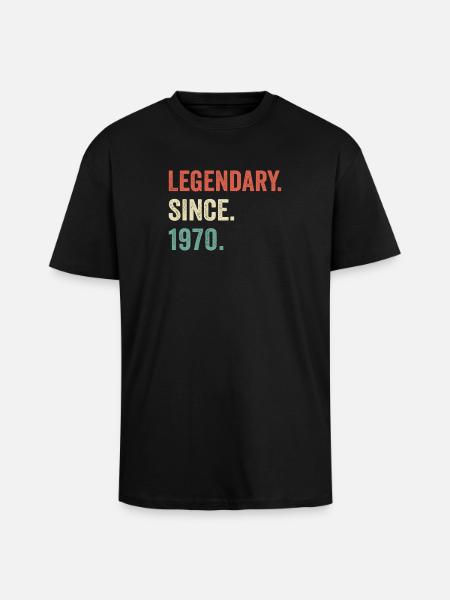 legendary since 1970 - Unisex Oversized Heavyweight T-shirt - black