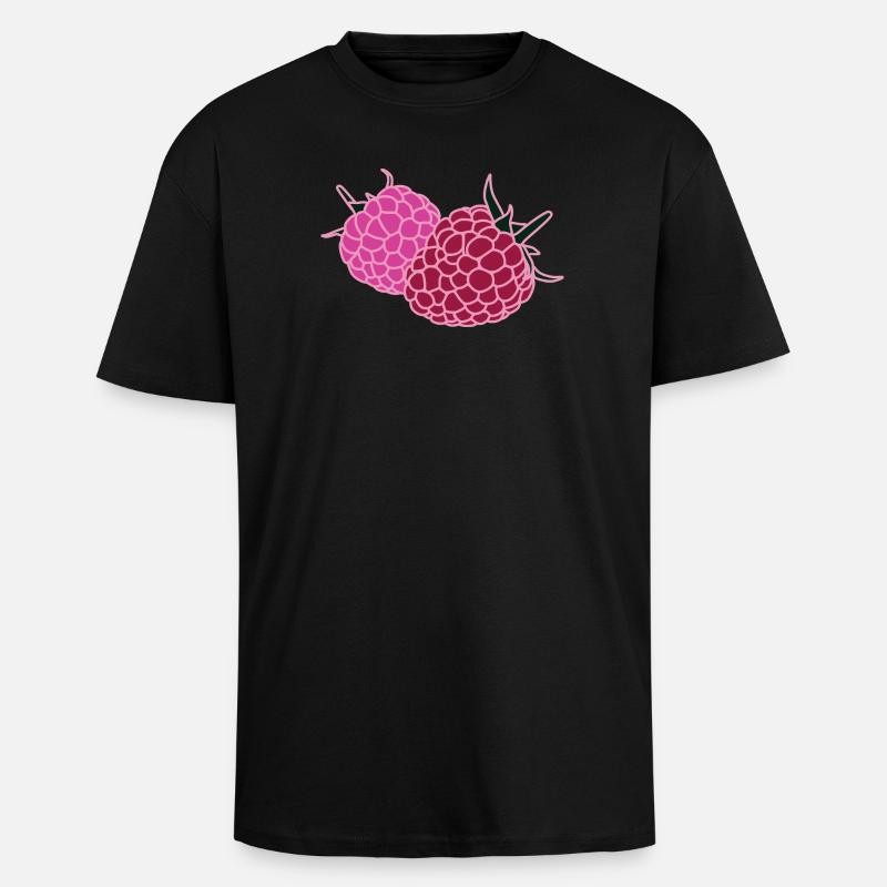 Raspberry Duo Pop Art - Unisex Oversized Heavyweight T-shirt - black