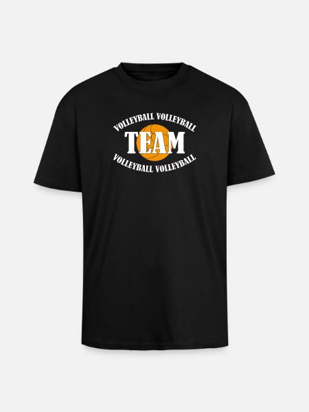 Volleyball Team - Unisex Oversized Heavyweight T-shirt - black