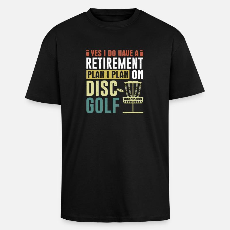 Cadeaux de disc golf Disc Golf - T-shirt unisexe oversize épais - noir