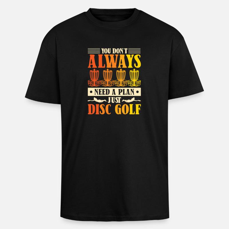 Cadeaux de disc golf Disc Golf - T-shirt unisexe oversize épais - noir