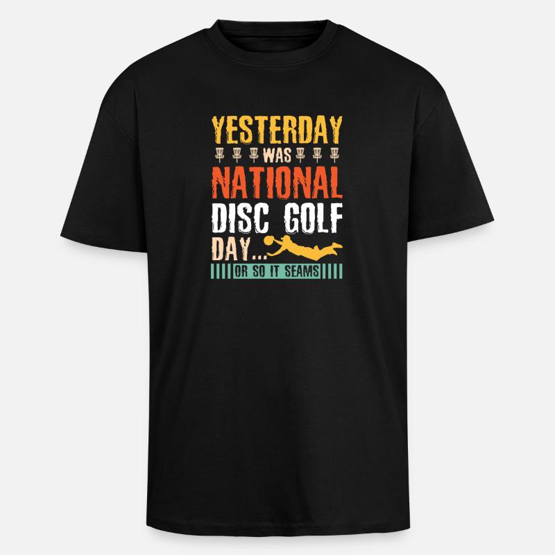 Disc Golf Geschenke Discgolf - Oversized Heavyweight Unisex T-Shirt - Schwarz
