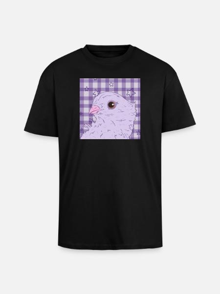 hübsche pink lila Taube - Oversized Heavyweight Unisex T-Shirt - Schwarz