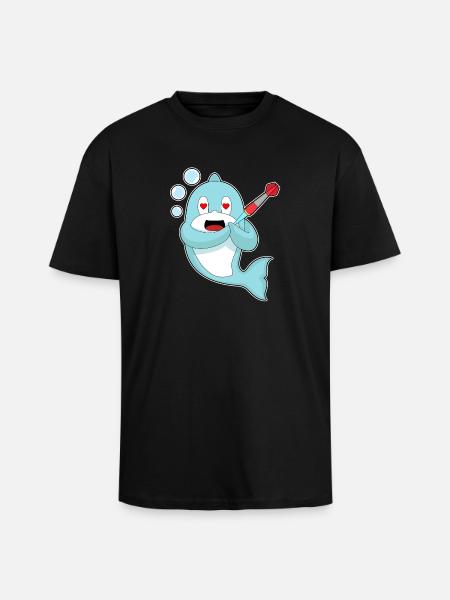 Dolphin Dart Dart Sport - Unisex Oversized Heavyweight T-shirt - black