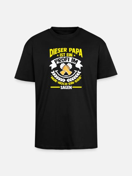 Beer Father Father's Day Dad - Unisex Oversized Heavyweight T-shirt - black