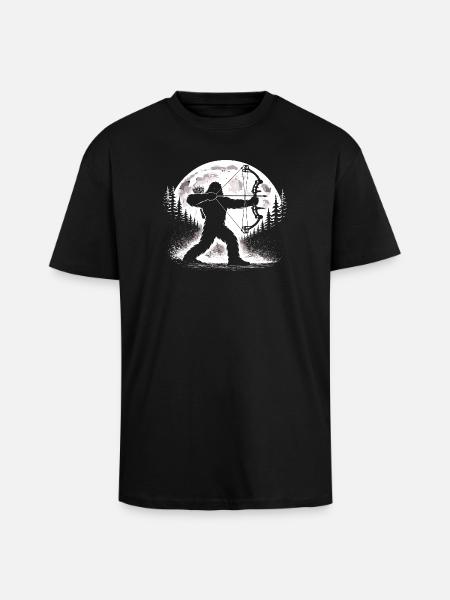 Bigfoot Archery - Unisex Oversized Heavyweight T-shirt - black