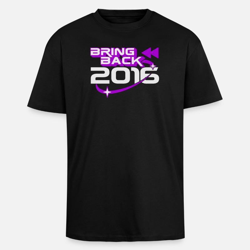 Bring 2016 Throwback Internet-Nostalgie zurück - Oversized Heavyweight Unisex T-Shirt - Schwarz