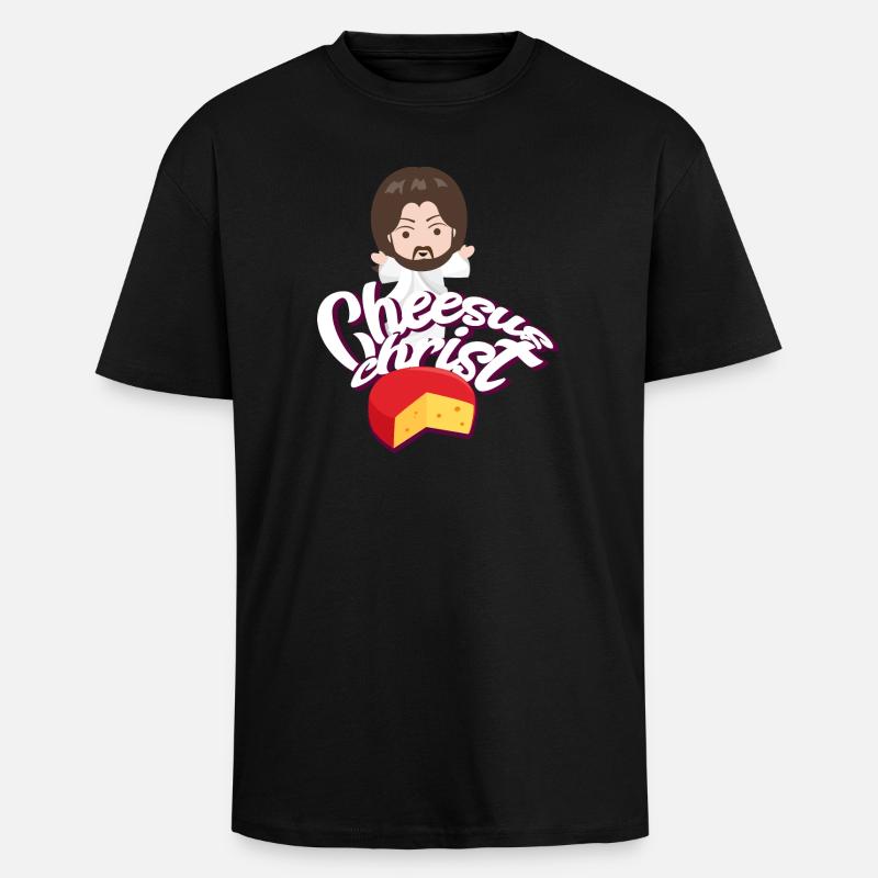 Jesus witziger Spruch Humor - Oversized Heavyweight Unisex T-Shirt - Schwarz