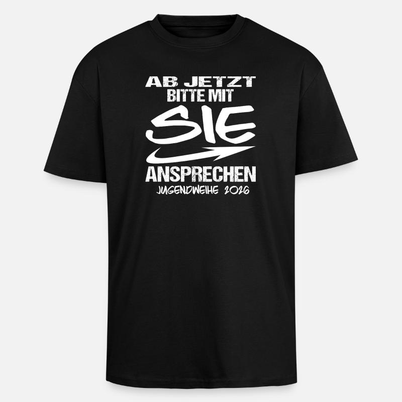 Jugendweihe - Jugendweihe 2026 - T-shirt unisexe oversize épais - noir