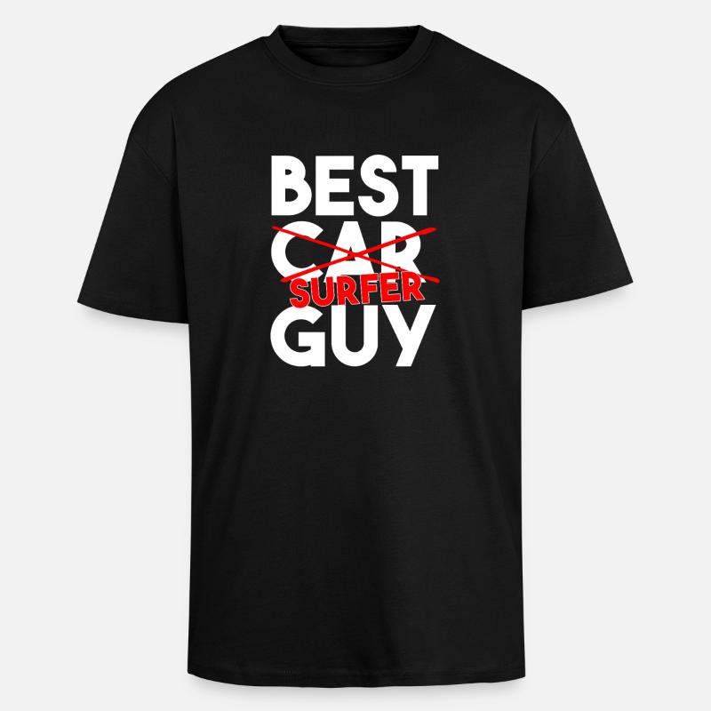 Bester Surfer-Typ Lustige Surf-Typografie - Oversized Heavyweight Unisex T-Shirt - Schwarz
