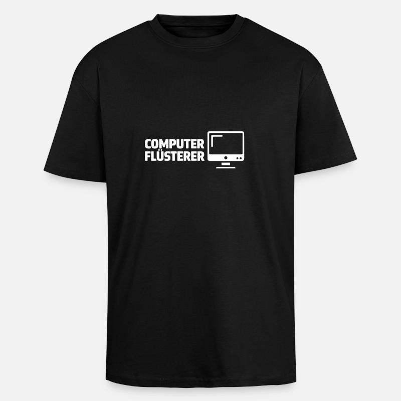 Computer Whisperer - Unisex Oversized Heavyweight T-shirt - black