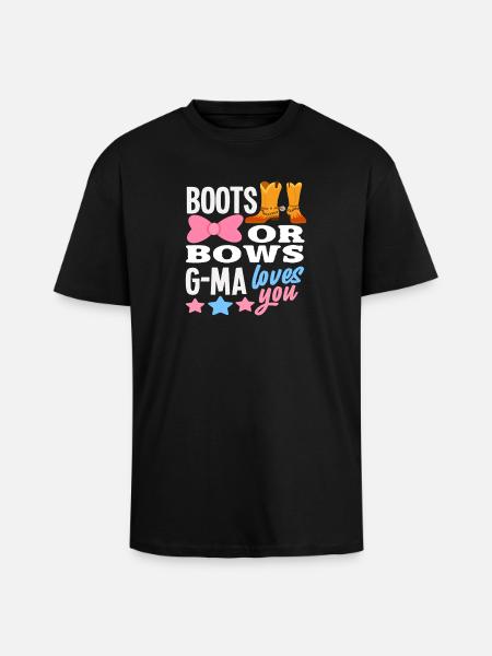 Stiefel Oder Schleife Oma Liebt Dich - Oversized Heavyweight Unisex T-Shirt - Schwarz