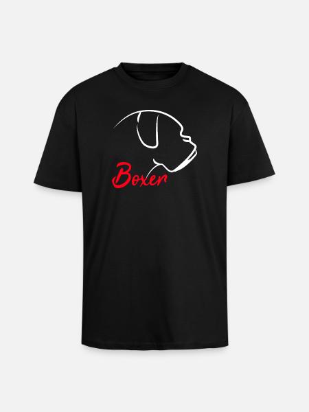 Boxer Hund Hundehalter - Oversized Heavyweight Unisex T-Shirt - Schwarz