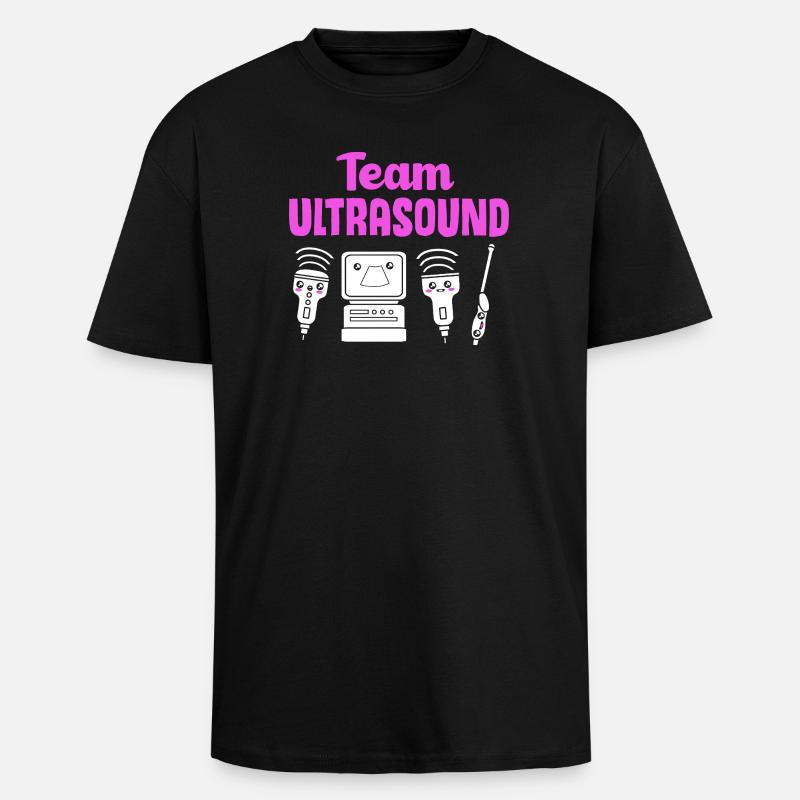 Ultrasonic Technician Ultrasonic Technician - Unisex Oversized Heavyweight T-shirt - black
