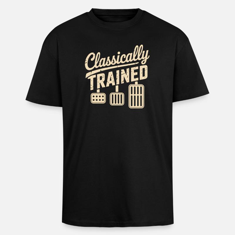 Classically Trained Auto Manual Transmission - Unisex Oversized Heavyweight T-shirt - black