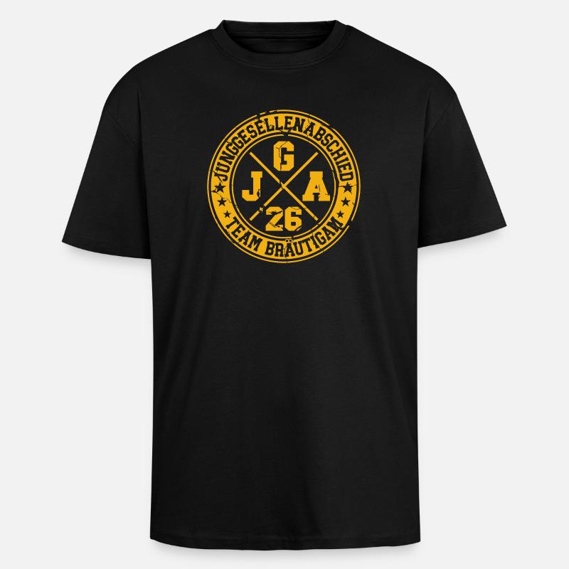 JGA Team Bräutigam 2026 Junggesellenabschied - Oversized Heavyweight Unisex T-Shirt - Schwarz