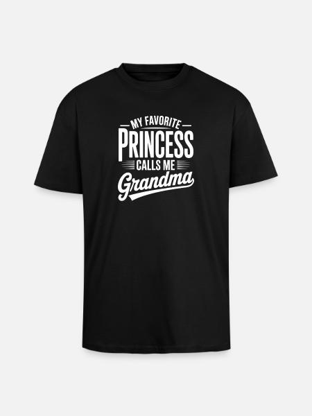 Ma princesse préférée appelle grand-mère - T-shirt unisexe oversize épais - noir