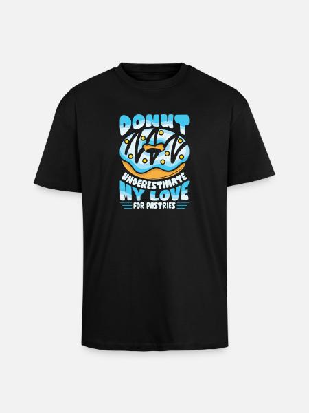 Restauration rapide en donuts - T-shirt unisexe oversize épais - noir