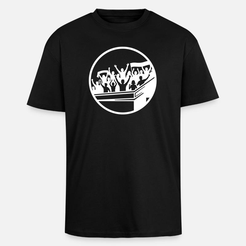 Fans Stadion Silhouette - Oversized Heavyweight Unisex T-Shirt - Schwarz