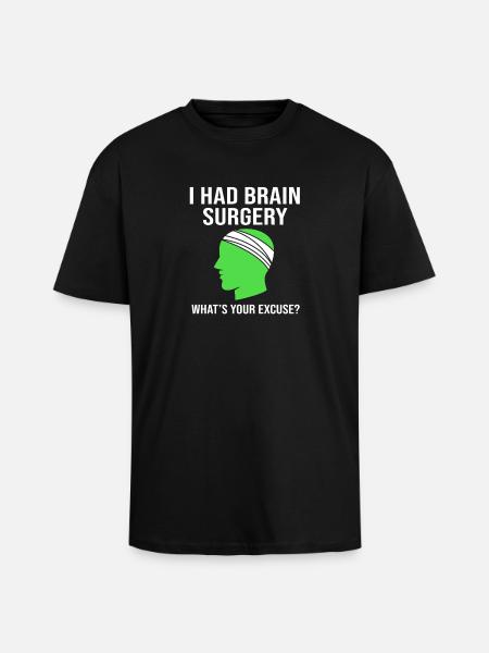Schädel-Hirn-Trauma Schädelhirntrauma Autounfall - Oversized Heavyweight Unisex T-Shirt - Schwarz