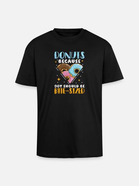 Restauration rapide en donuts - T-shirt unisexe oversize épais - noir