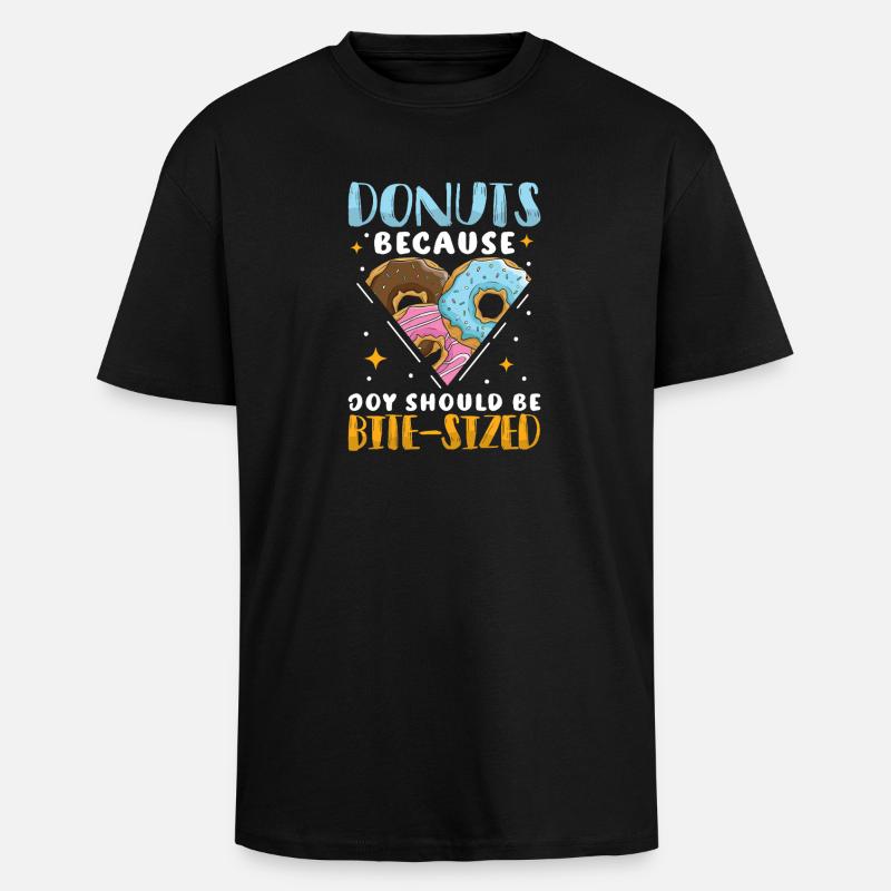Restauration rapide en donuts - T-shirt unisexe oversize épais - noir