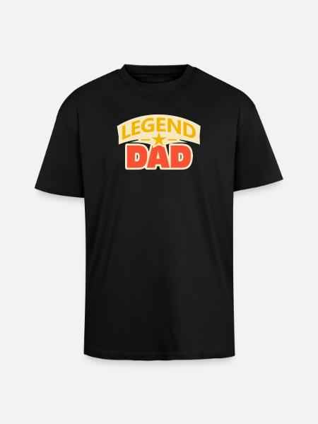 Legend dad – Funny Father Design - Unisex Oversized Heavyweight T-shirt - black
