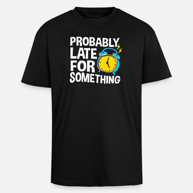 Procrastinationlazy lazy lazy lazy - Unisex Oversized Heavyweight T-shirt - black