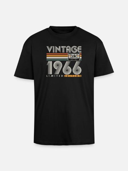 1966 Vintage Vintage Retro fødselsdagsgave - Unisex oversized heavyweight t-shirt - sort