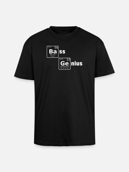 Bass Genius Periodensystem PSE Elemente Nerd - Oversized Heavyweight Unisex T-Shirt - Schwarz