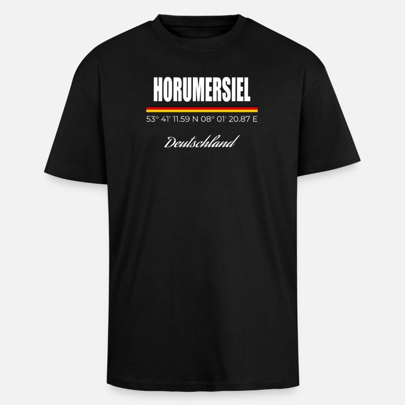 Horumersiel - Oversized Heavyweight Unisex T-Shirt - Schwarz