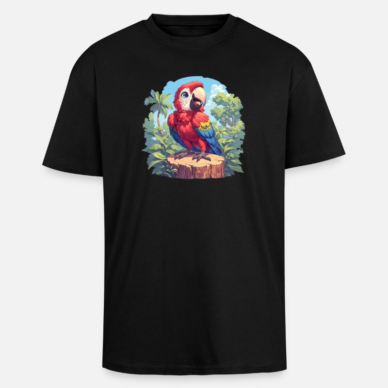 Macaw's Era - Unisex Oversized Heavyweight T-shirt - black