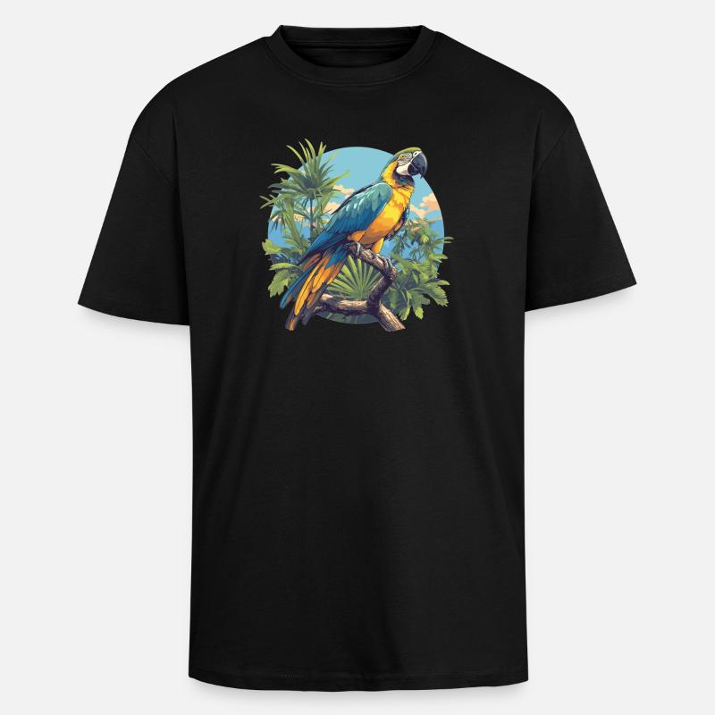 Macaw's Era - Unisex Oversized Heavyweight T-shirt - black