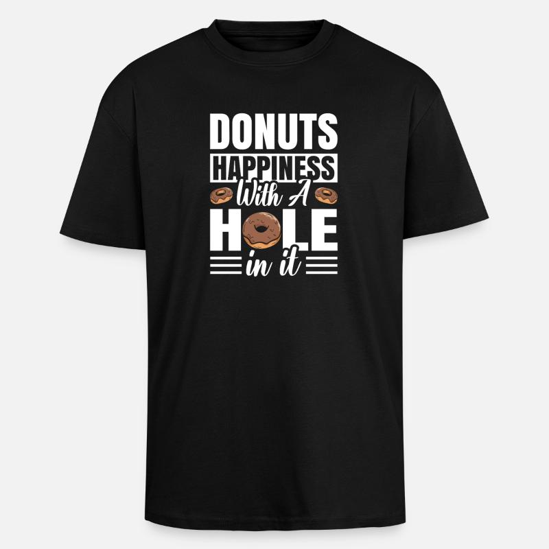 Restauration rapide en donuts - T-shirt unisexe oversize épais - noir