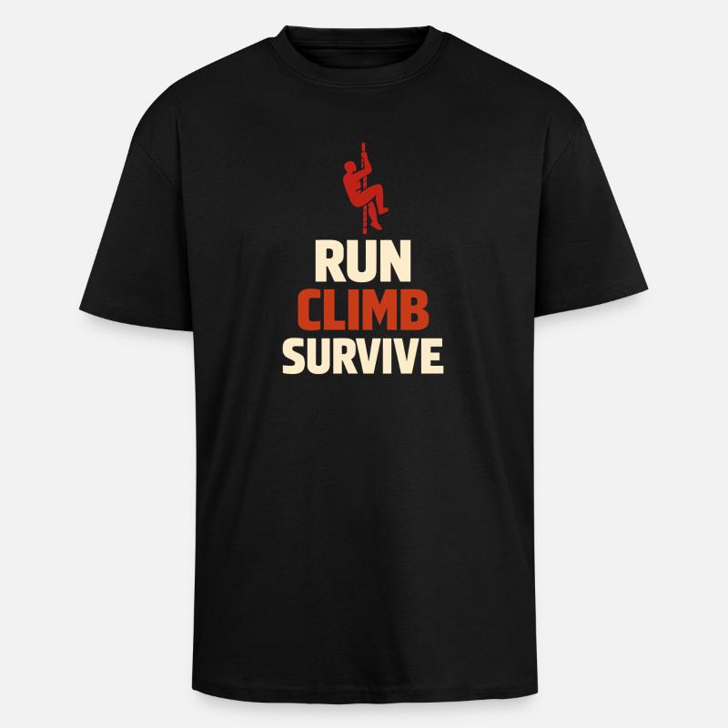 Parcours d’obstacles Course d’obstacles OCR - T-shirt unisexe oversize épais - noir