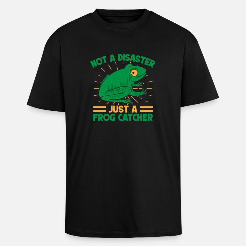 Frog Catcher Not A Disaster Frog - Oversized Heavyweight Unisex T-Shirt - Schwarz