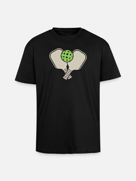 Pickleball - Oversized Heavyweight Unisex T-Shirt - Schwarz