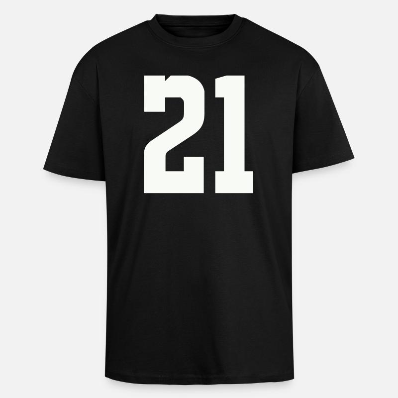 21 - Oversized Heavyweight Unisex T-Shirt - Schwarz