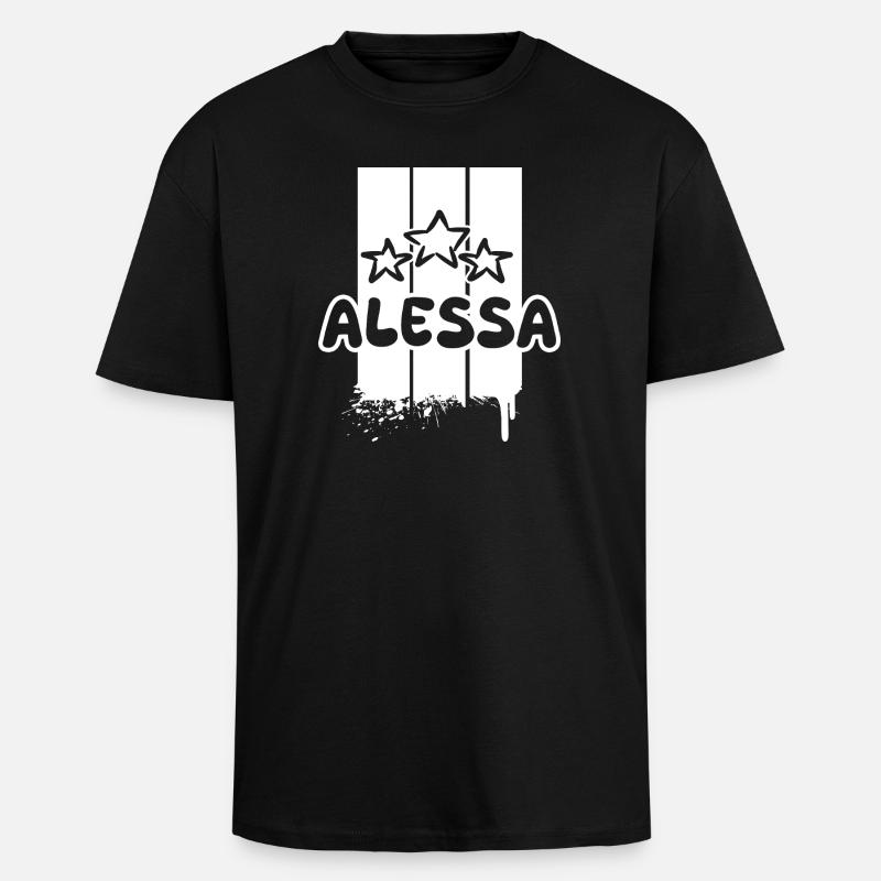 Alessa comme idée de cadeau - T-shirt unisexe oversize épais - noir