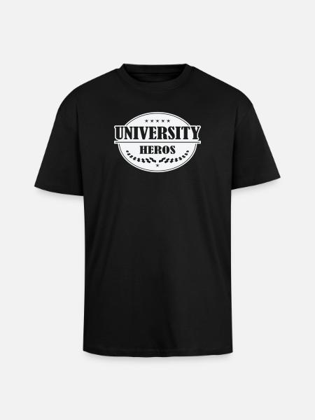 Unihelden Badge - Unisex Oversized Heavyweight T-shirt - black