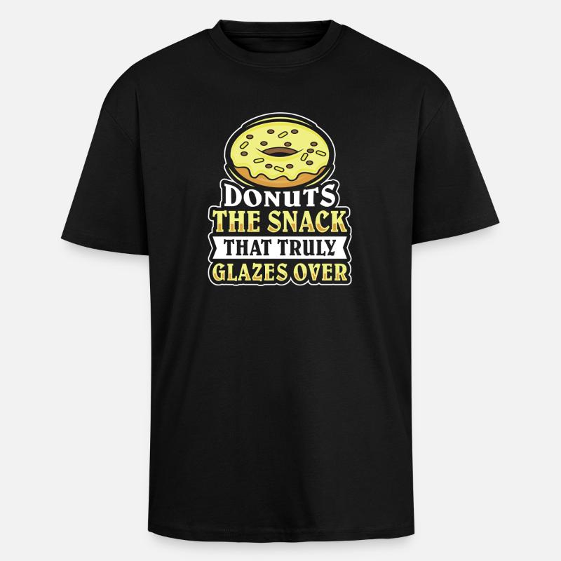 Restauration rapide en donuts - T-shirt unisexe oversize épais - noir