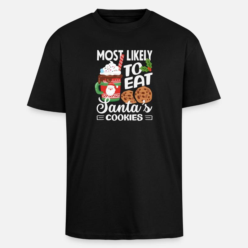 Sandsynligvis julemandsmåkager, der spiser jul - Unisex oversized heavyweight t-shirt - sort