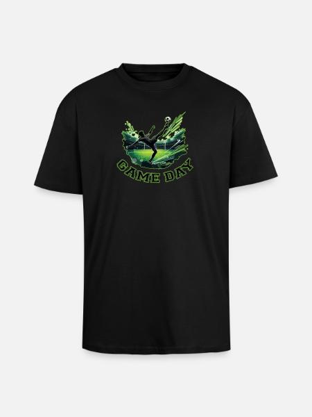 Game Day Soccer: Dynamic Save - Unisex Oversized Heavyweight T-shirt - black