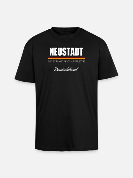 Neustadt - Oversized Heavyweight Unisex T-Shirt - Schwarz