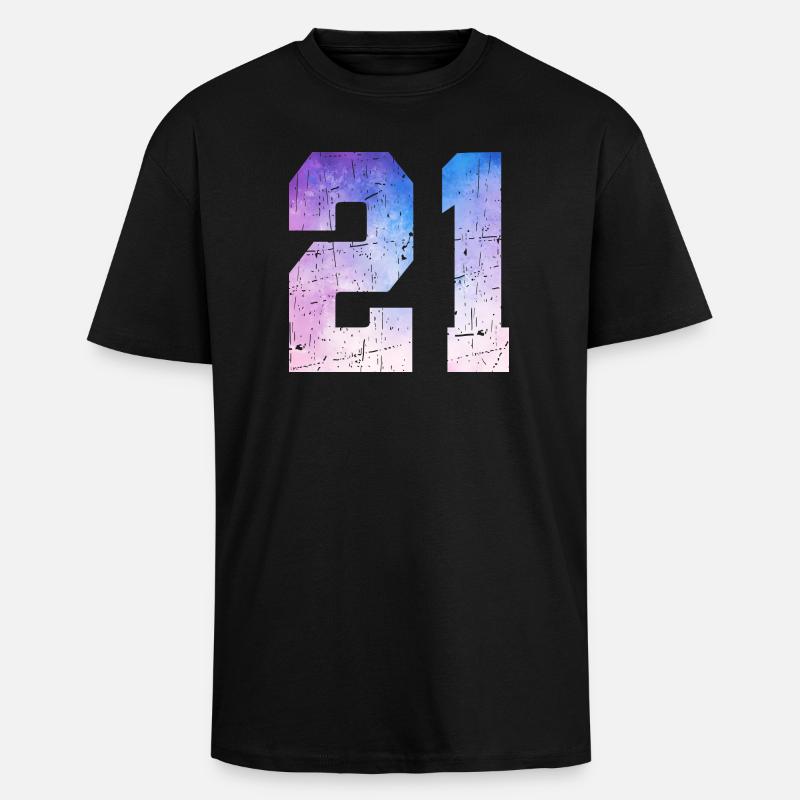 Issue 21 – 21st Anniversary Gift - Unisex Oversized Heavyweight T-shirt - black